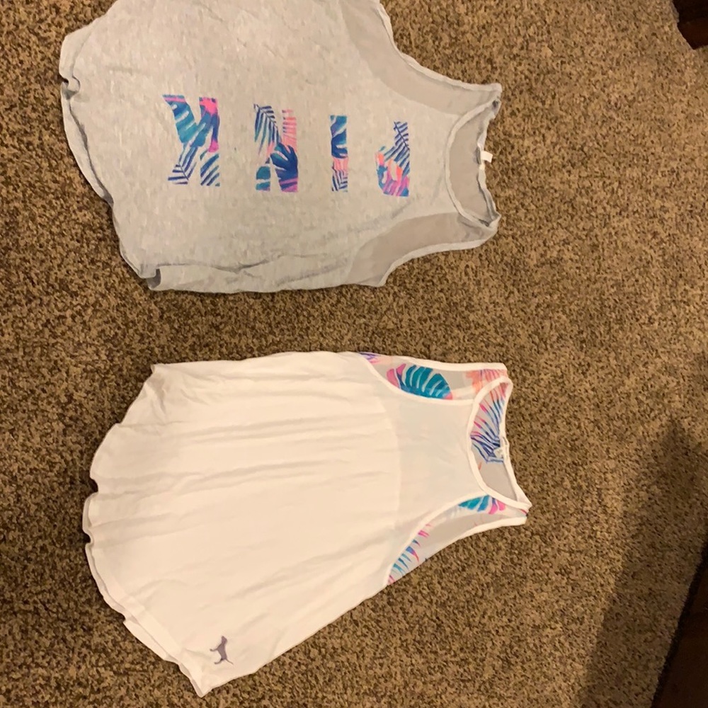 2 Victoria’s Secret pink shirts